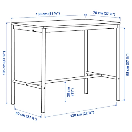 IKEA TOMMARYD bar table black / table haute noir - photo 2