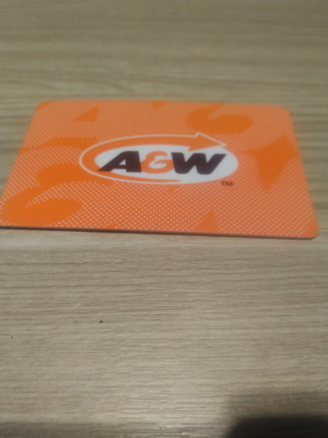 $90 A&W gift card