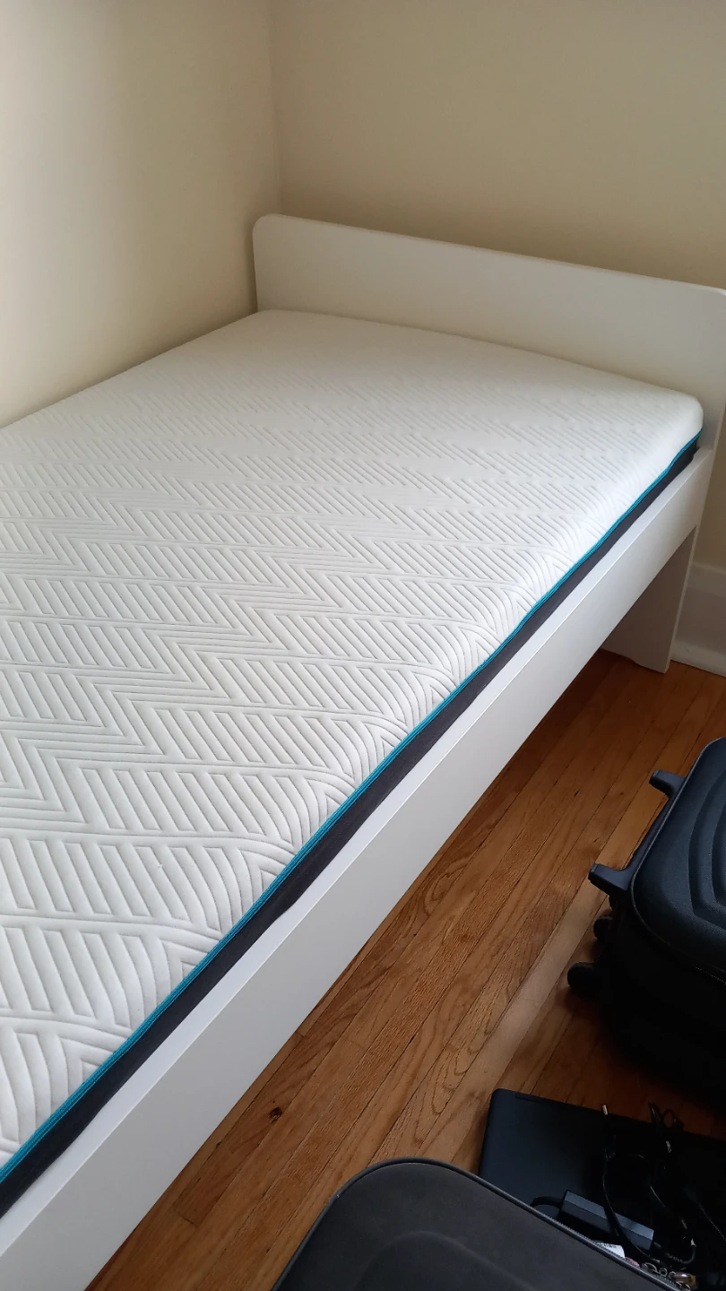 IKEA SLÄKT White Twin Bed Frame with Mattress
