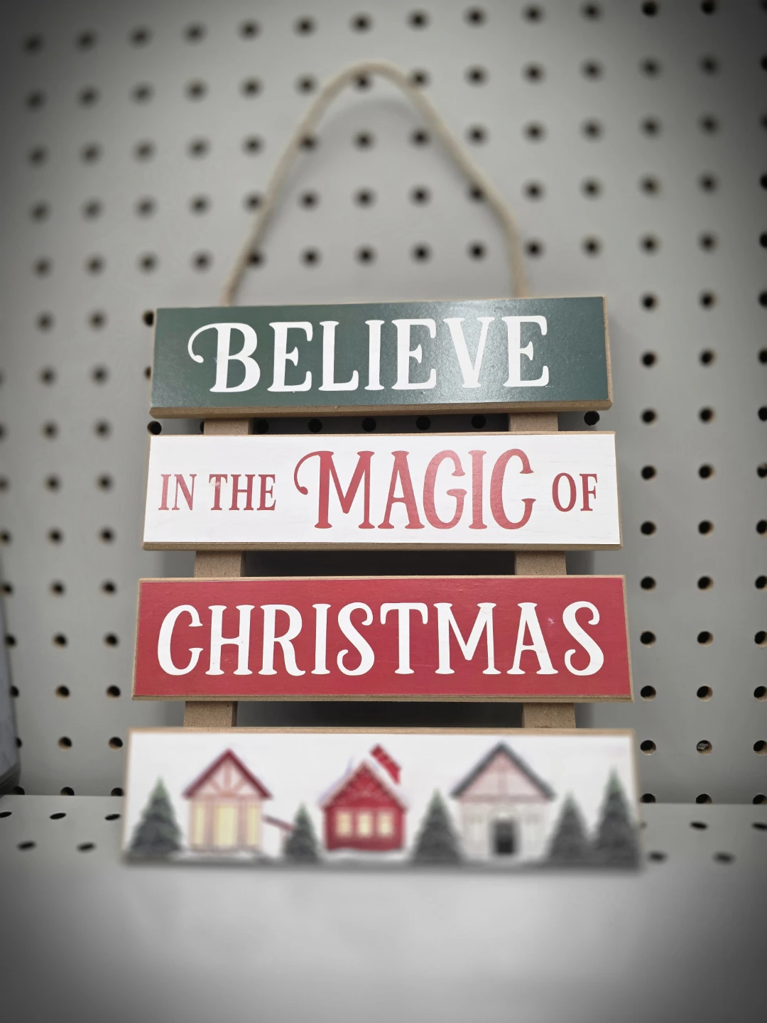 Believe in the Magic of Christmas hanging sign