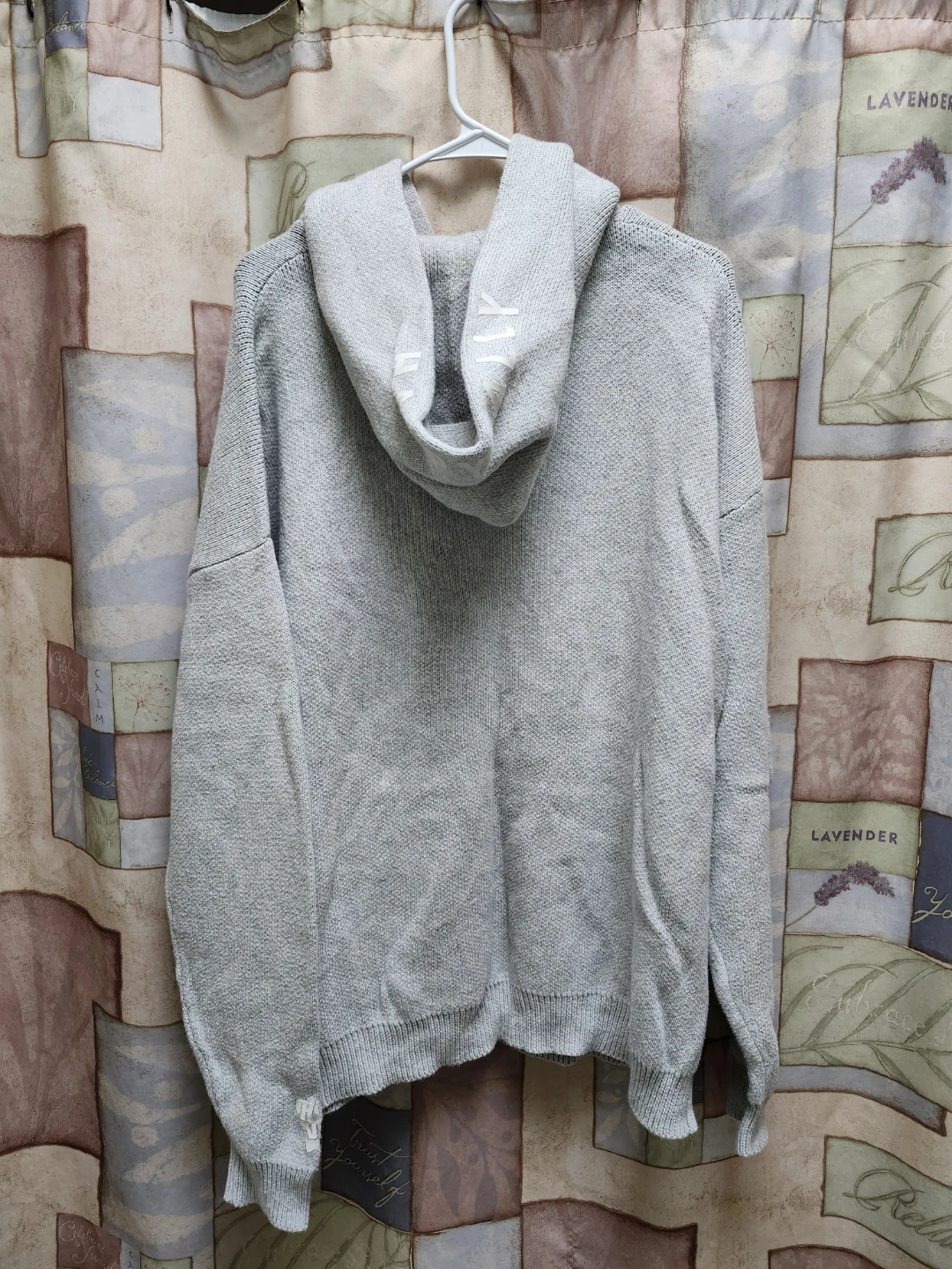 Grey "Happy Vally" Knit Hoodie - photo 3