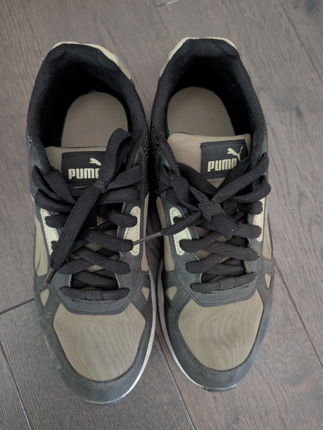 Puma olive and black sneakers - photo 3