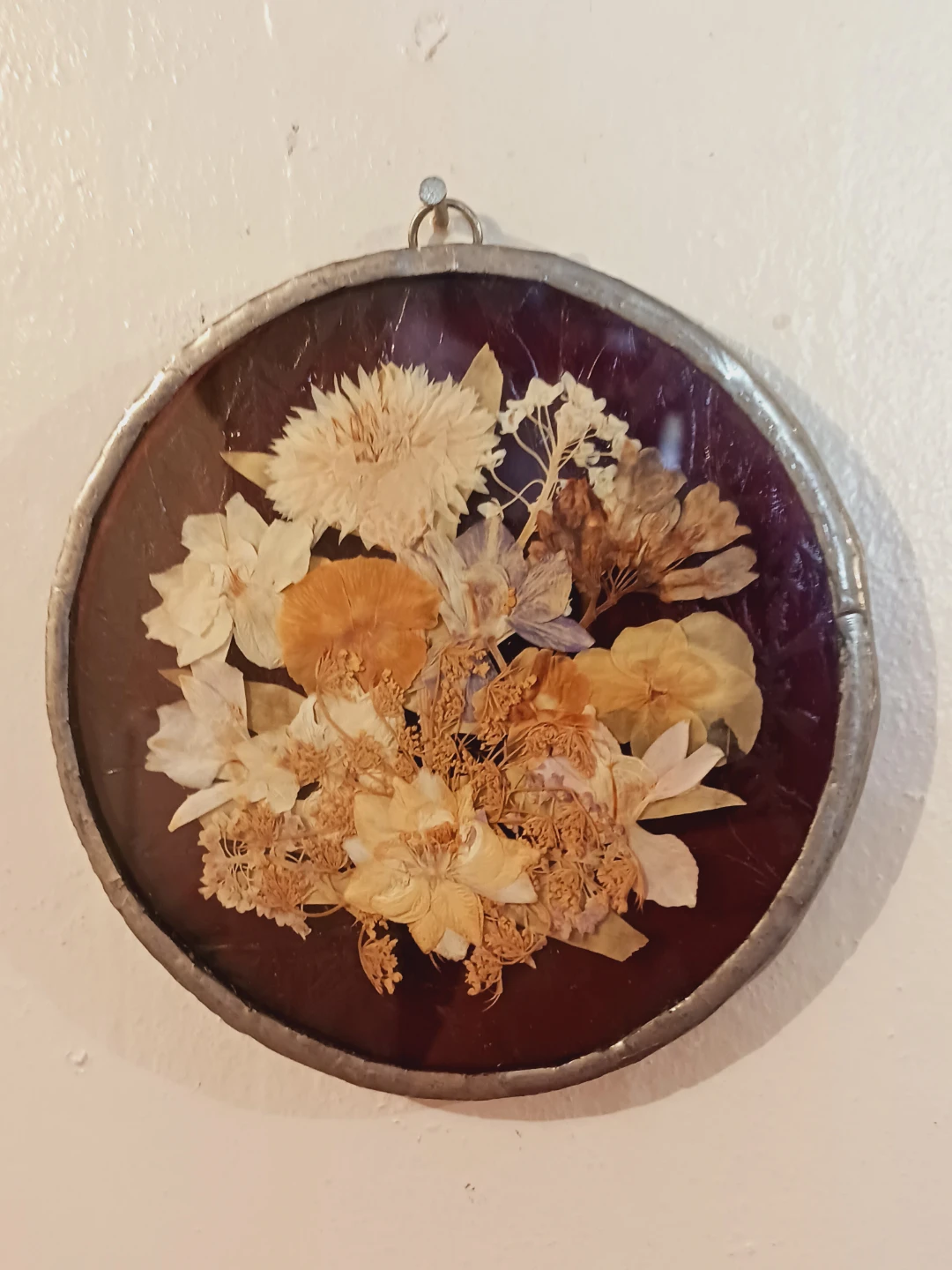 Beautiful Stained Glass Pressed Flower Wall Art - photo 3
