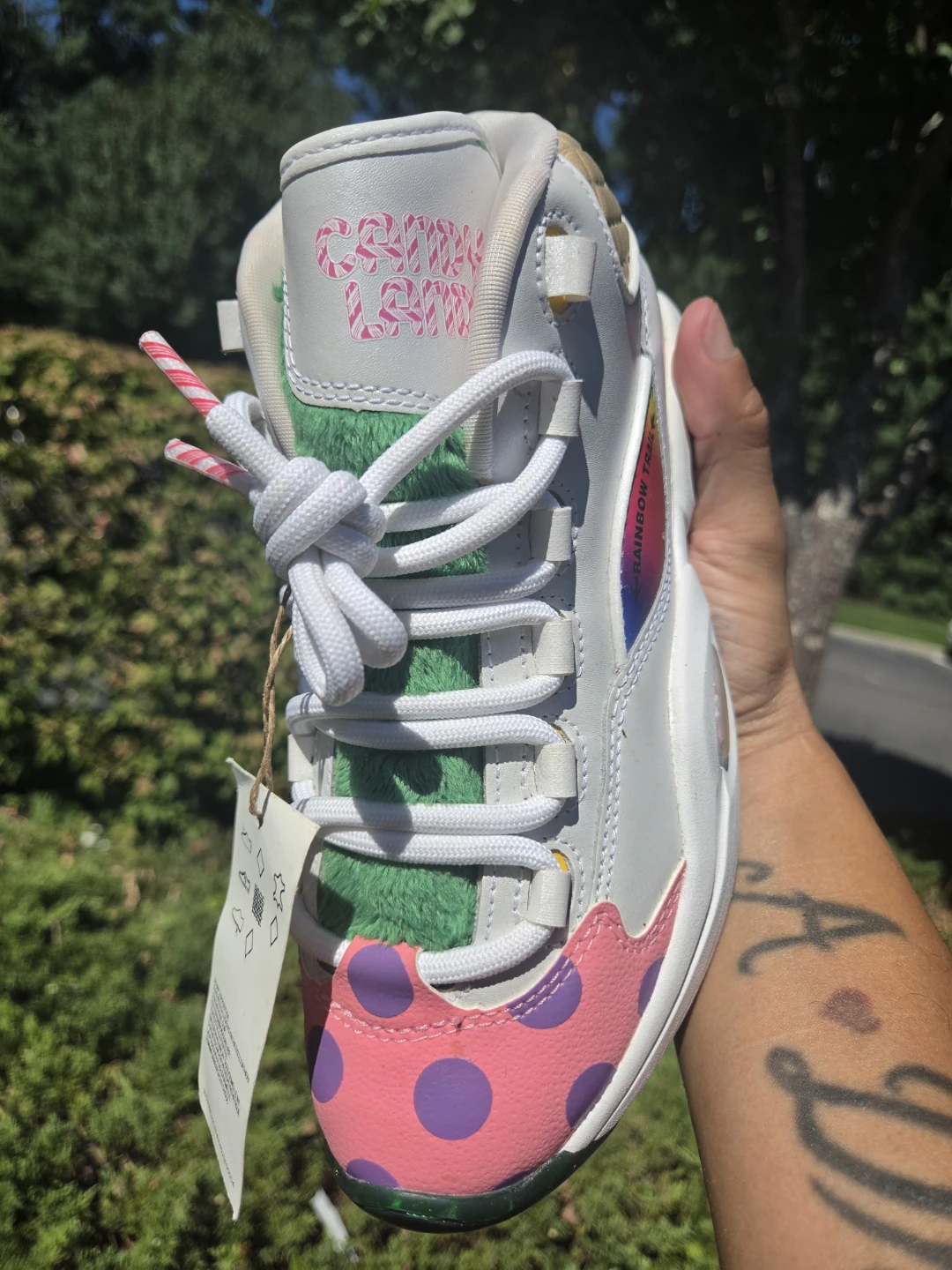 Reebok Question Mid Rainbow Trail Sneakers - photo 3