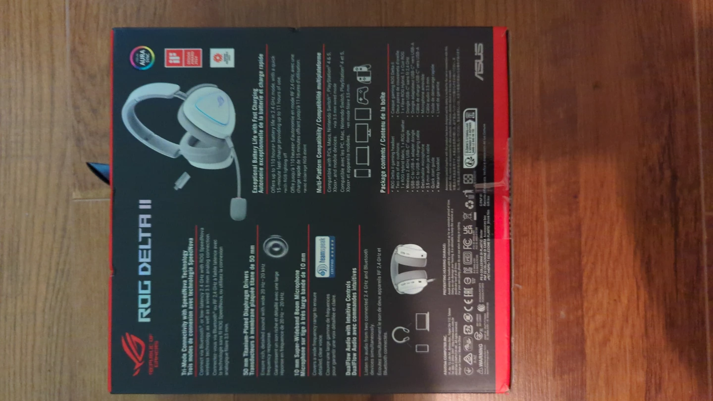 Asus Rog delta 2 gaming headset wireless brand new sealed box - photo 2
