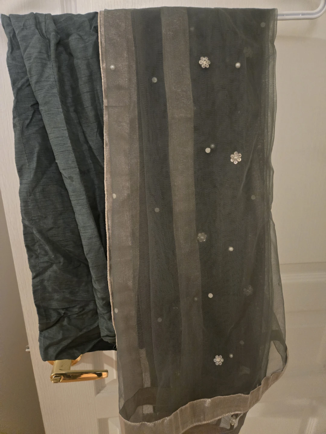 Dark Grey Embellished Traditional Pakistani Dress - photo 4