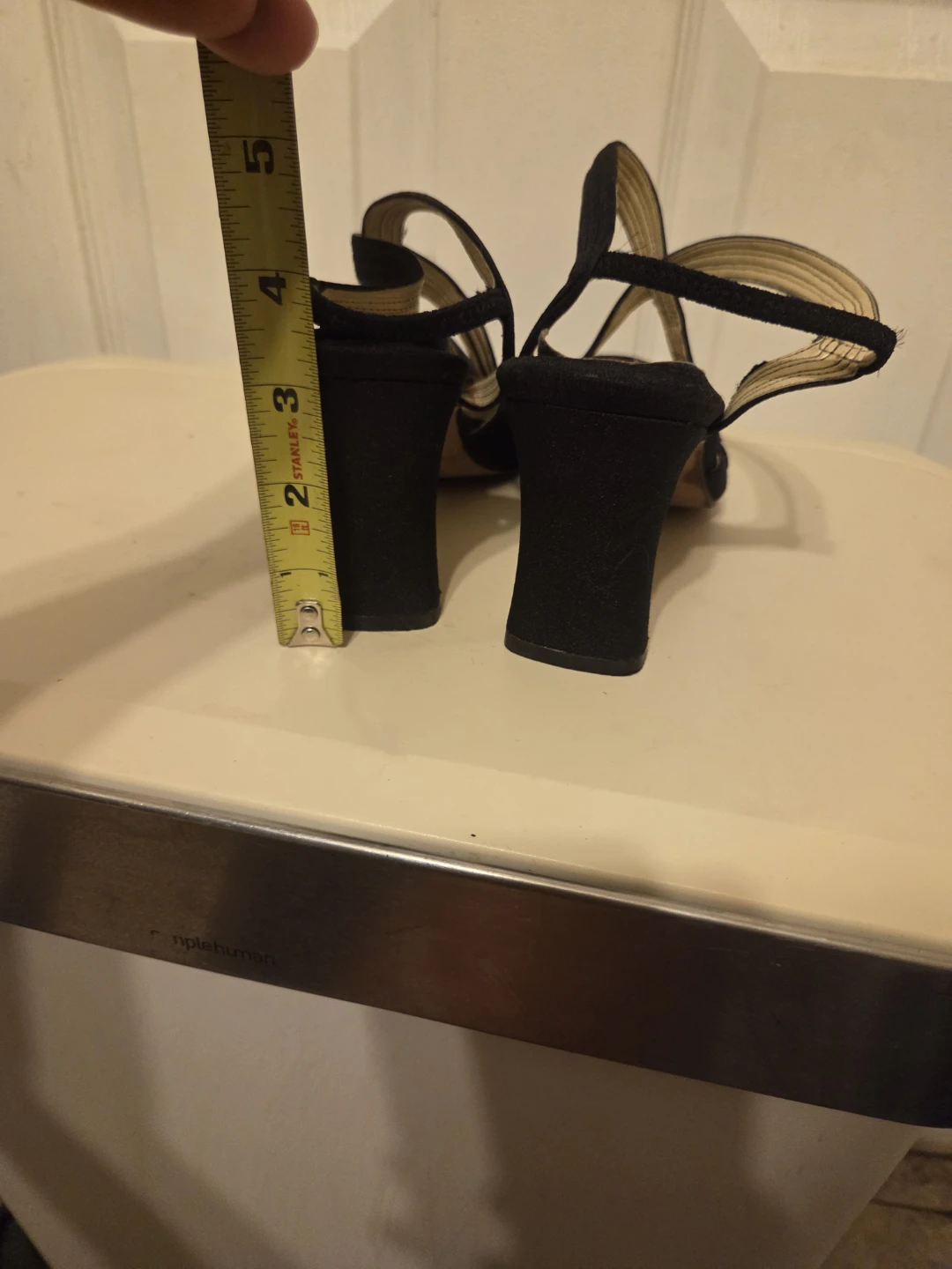 Ann Marino Black Slingback Heels Size 7M - photo 3