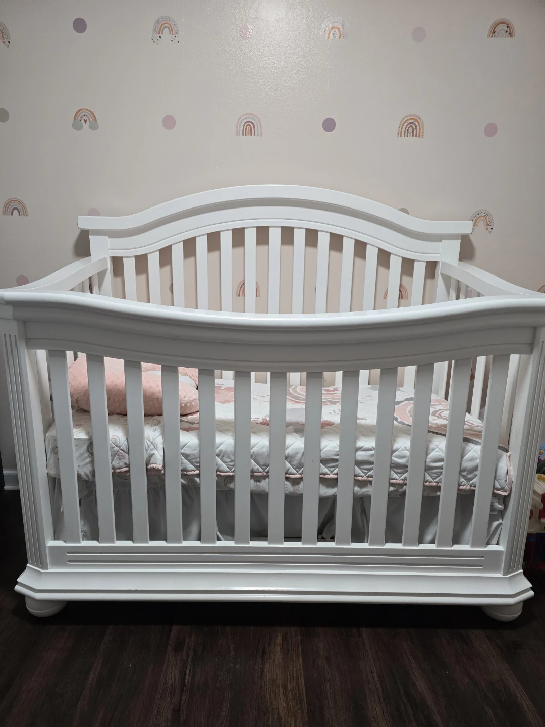 White Wooden Baby Crib