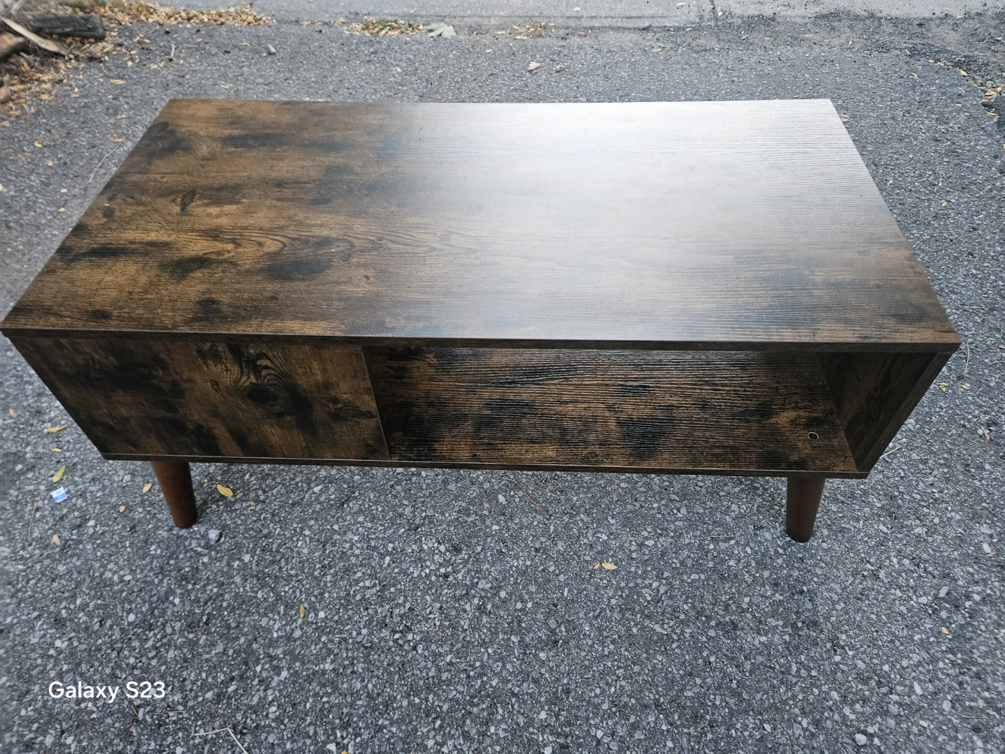Mid-century modern style wood coffee table