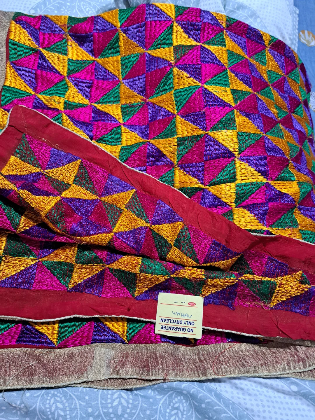 Embroidered Multicolour Phulkari Dupatta - photo 3