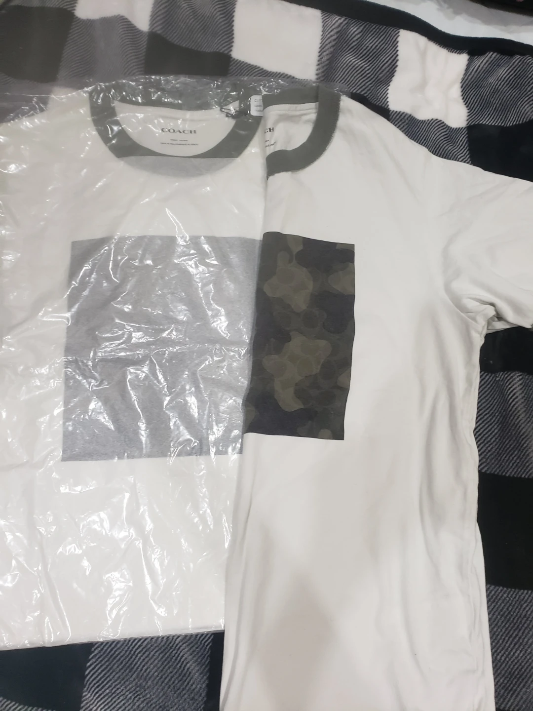 Coach Mens Cotton T-Shirts 1 NWT + 1 Preowned  Same design