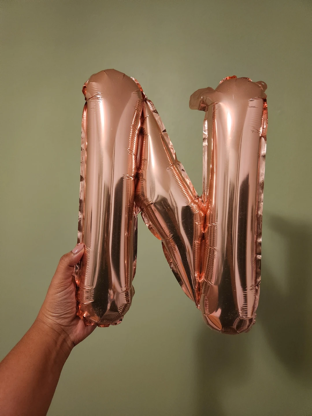 Rose Gold Letter N Balloon 🏈