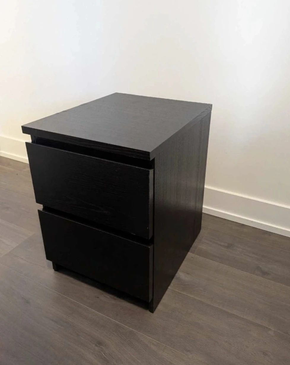 IKEA MALM Chest of 2 Drawers - Black-Brown - photo 2