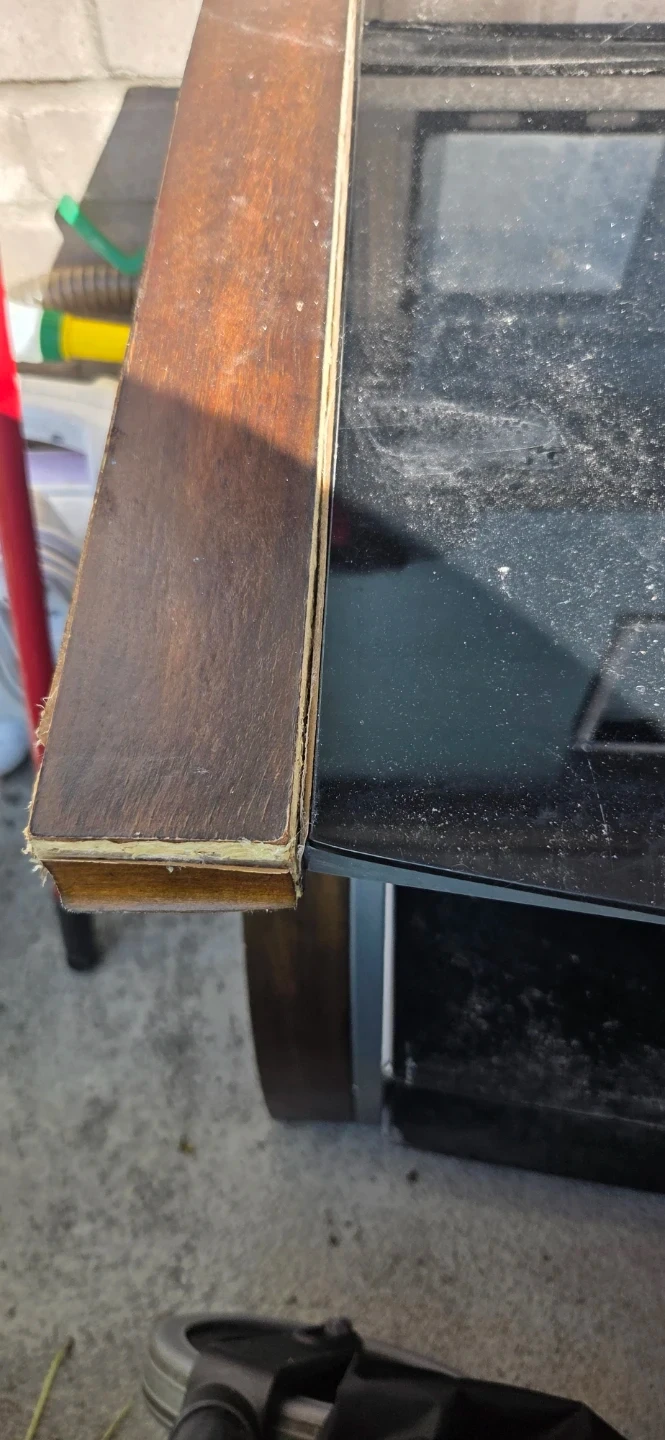 Glass Top TV Stand with Metal Frame - photo 3