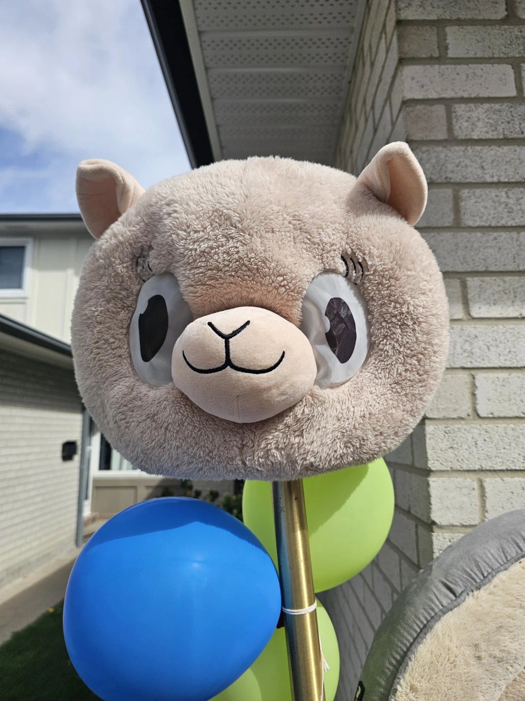 Plush Alpaca Costume Mask - photo 2
