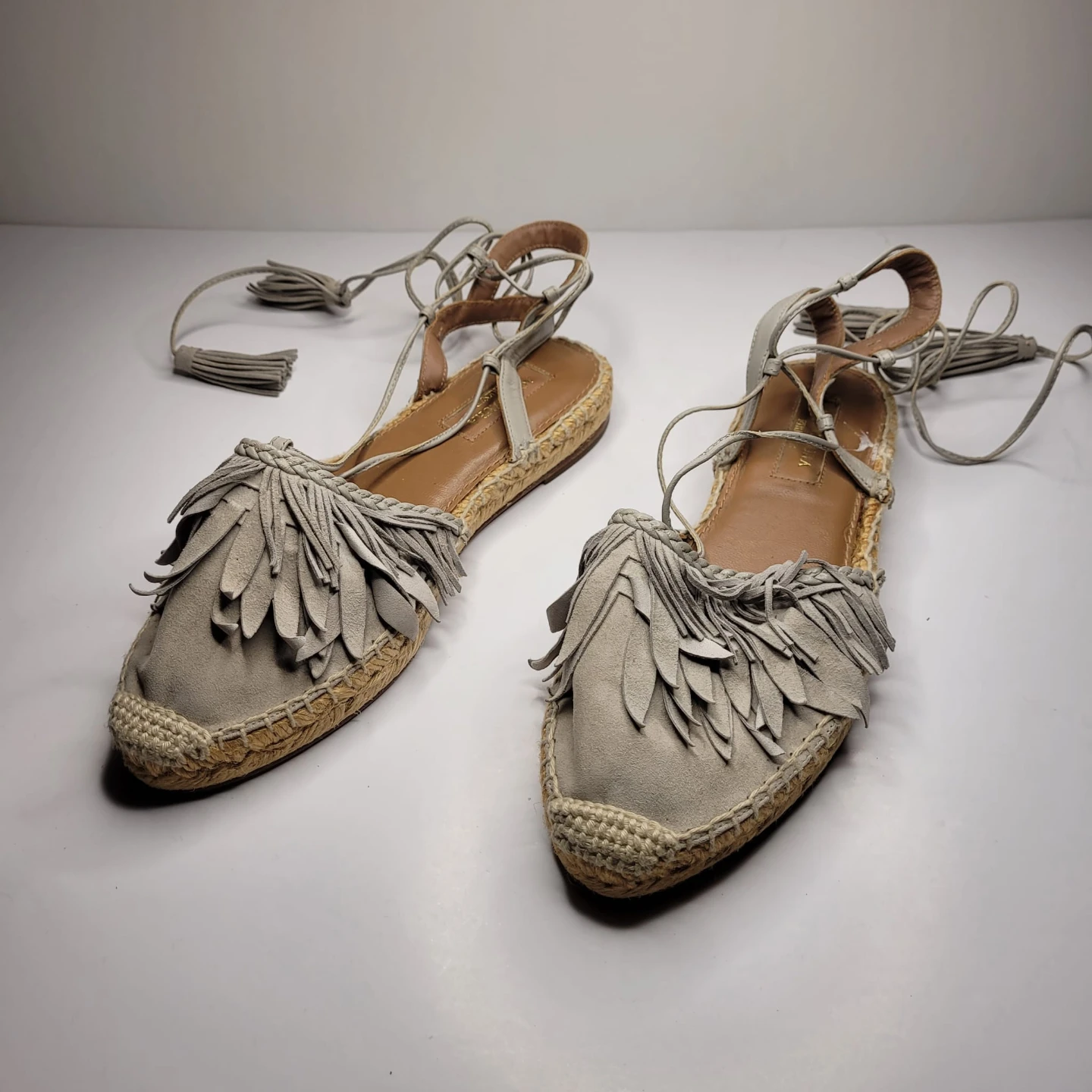 Aquazzura Firenze Suede Espadrilles Size 6