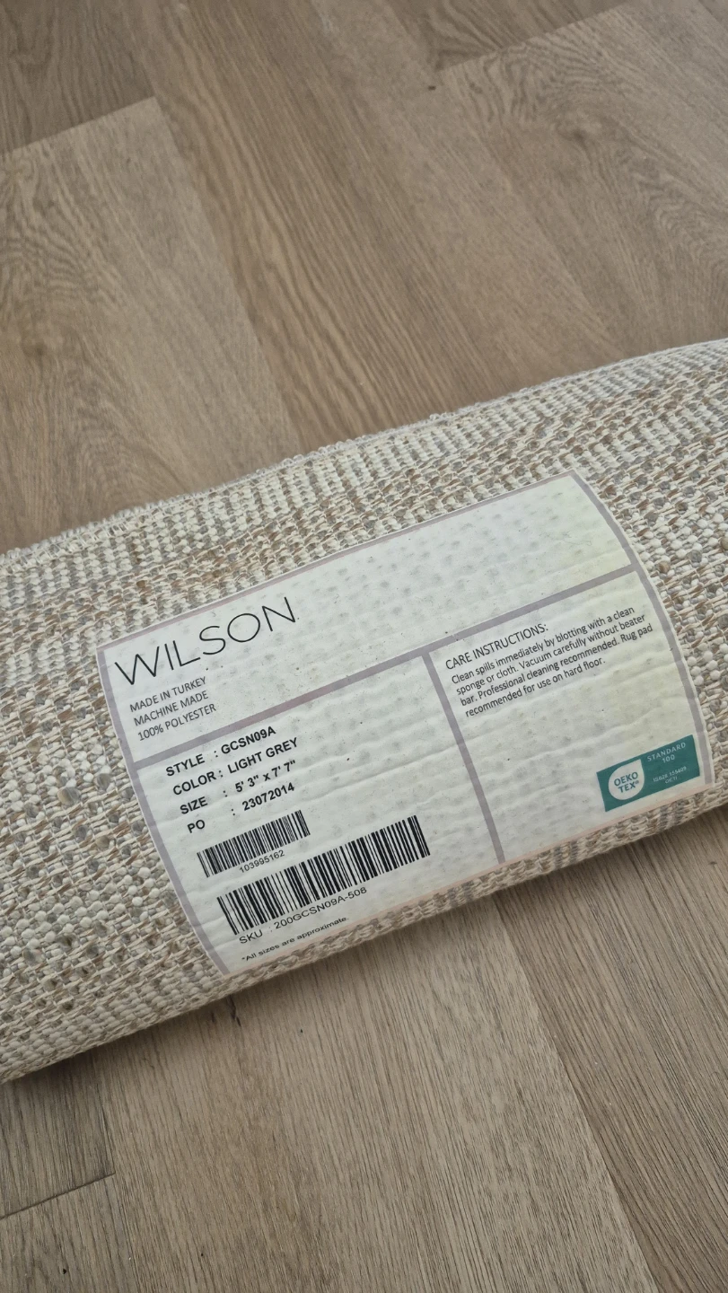 Wilson Light Grey Area Rug 5'3" x 7'7" - photo 2