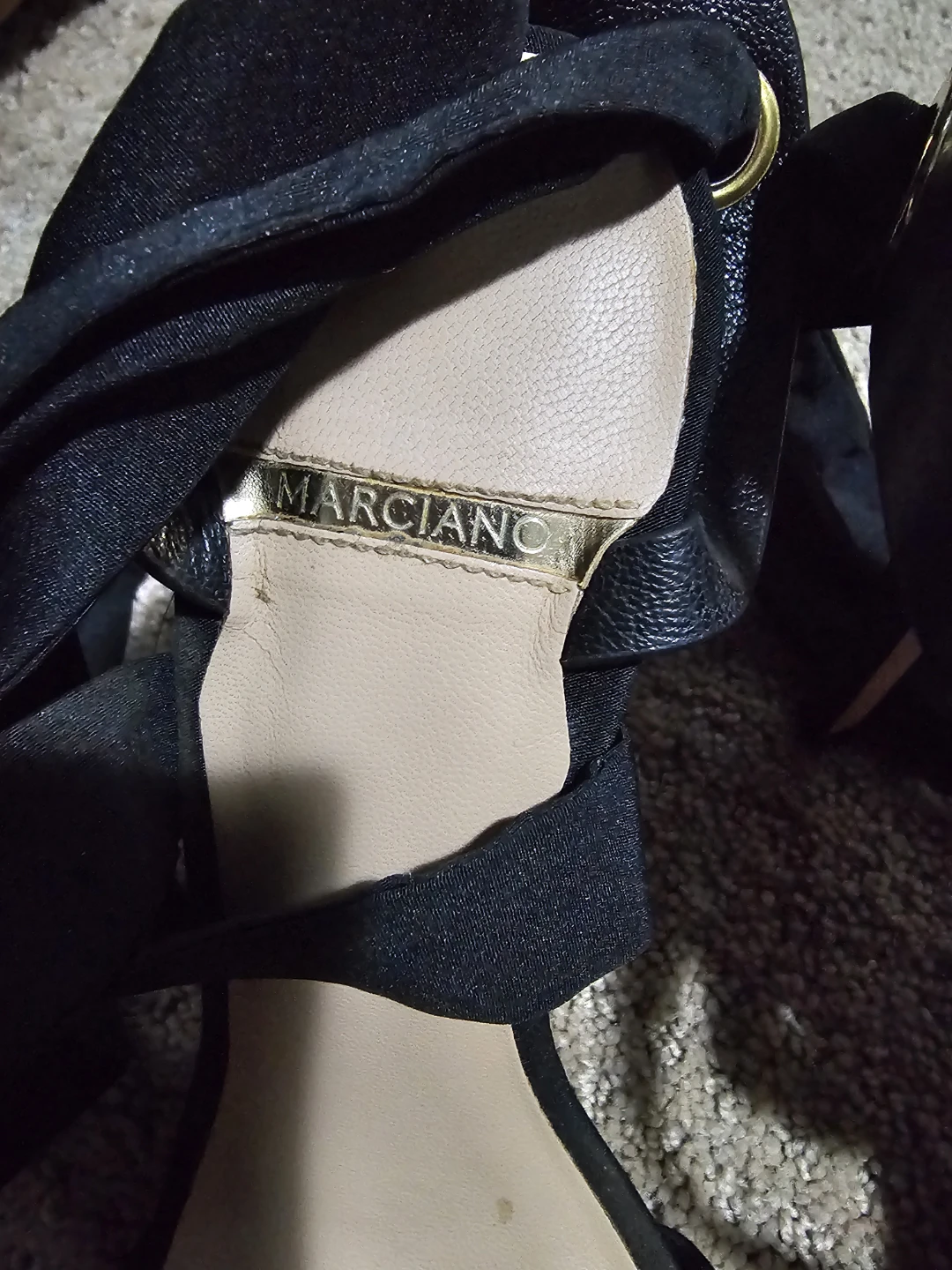 Marciano Black Lace-Up Heeled Sandals - photo 5