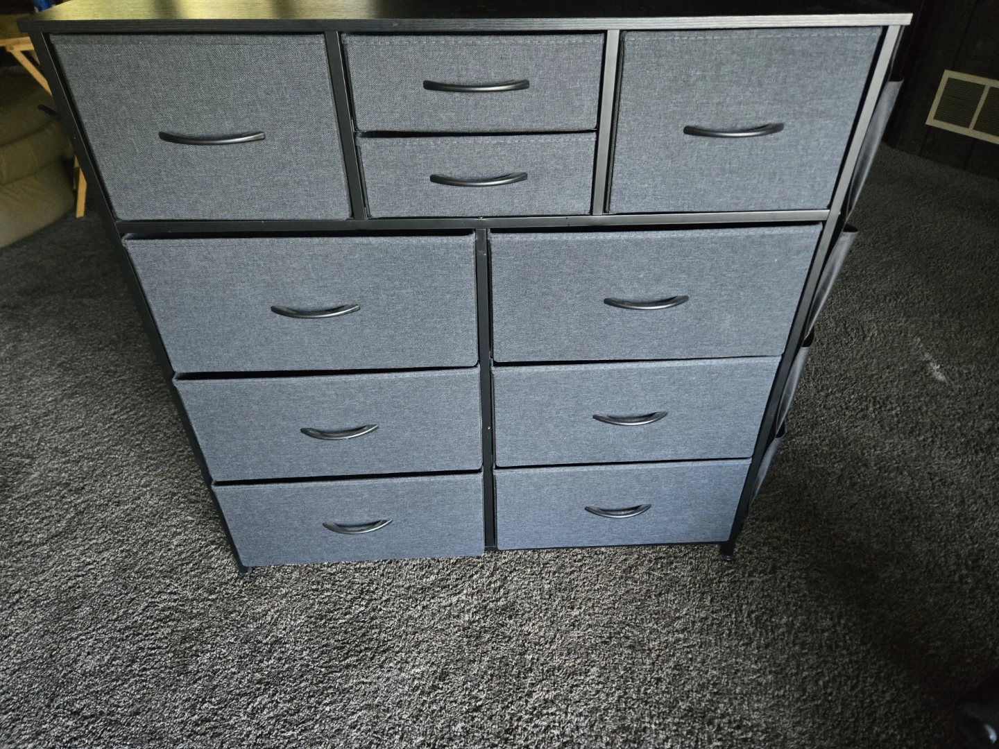 Gray Fabric Drawer Storage Organizer