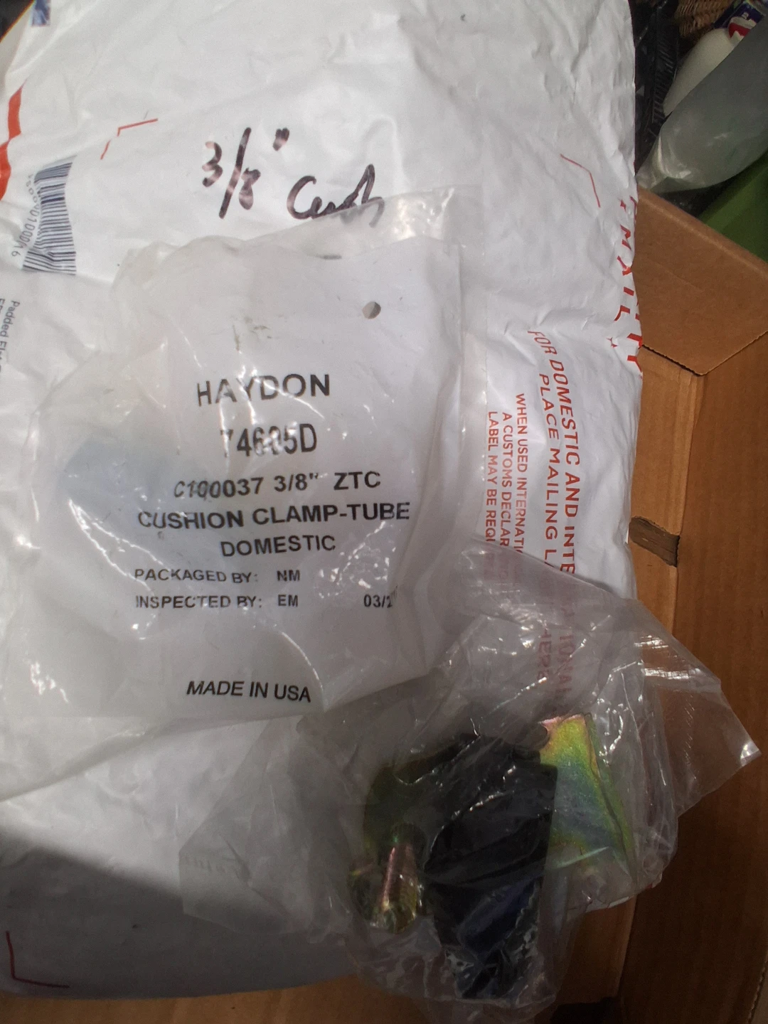38pc  3/8 Inch Cushion Clamp-Tube