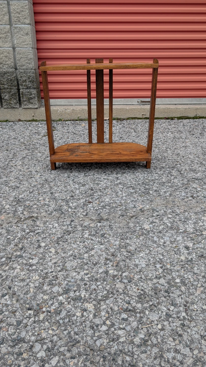 Vintage Oak Wood Hallway Stand