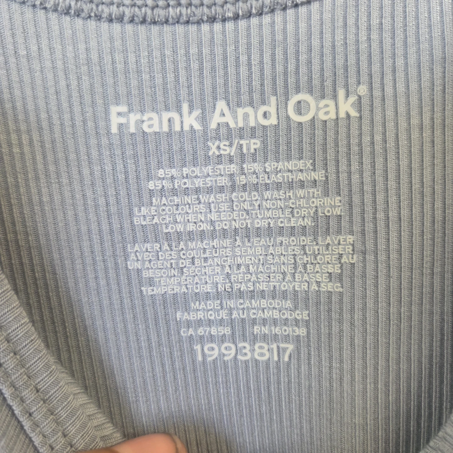 Frank And Oak Ribbed Tank Dress Light Blue
