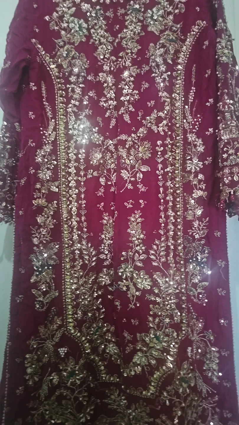 Embroidered Maroon Formal Salwar Kameez - photo 5