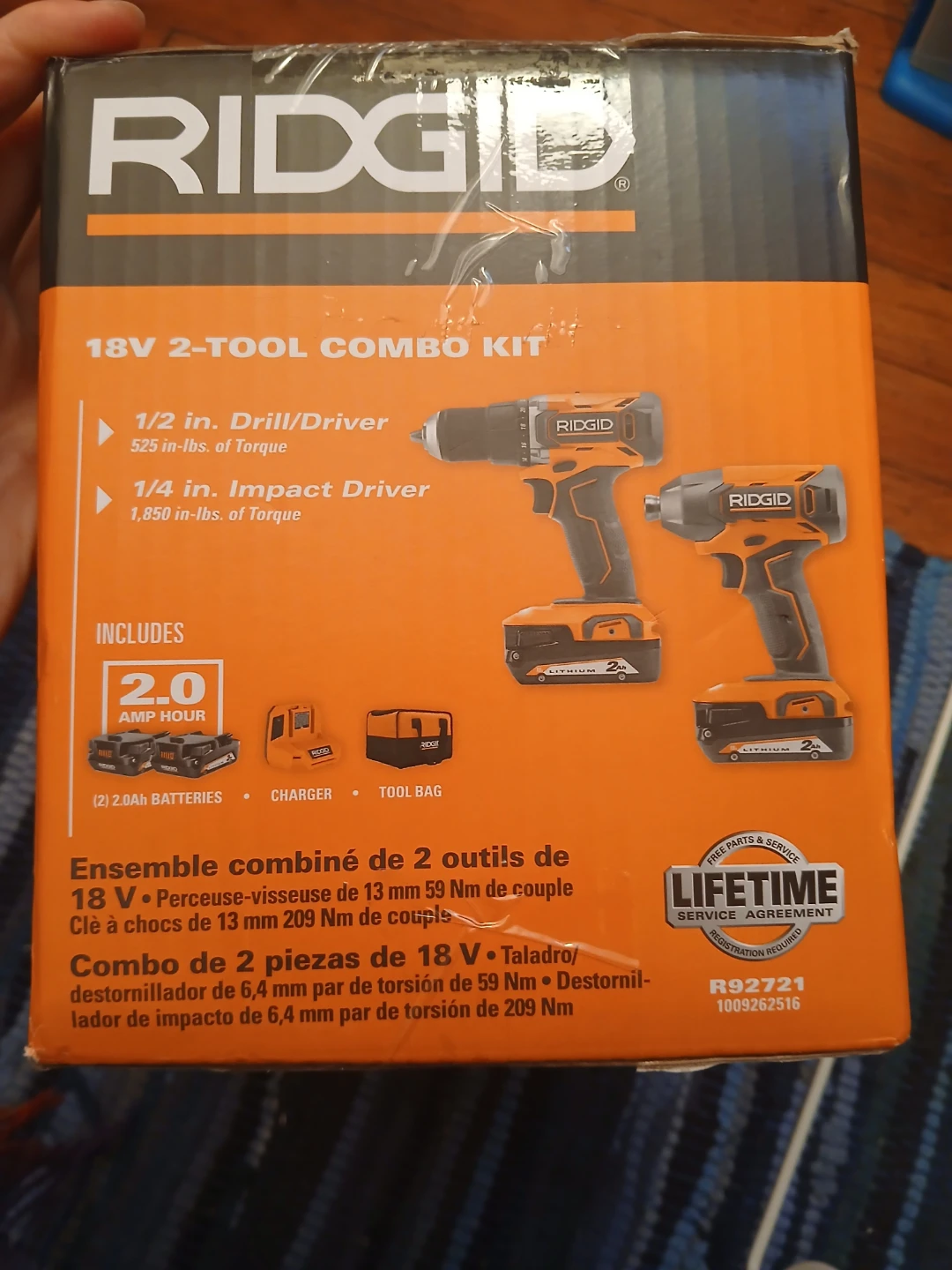 RIDGID 18V 2-Tool Drill Combo Kit