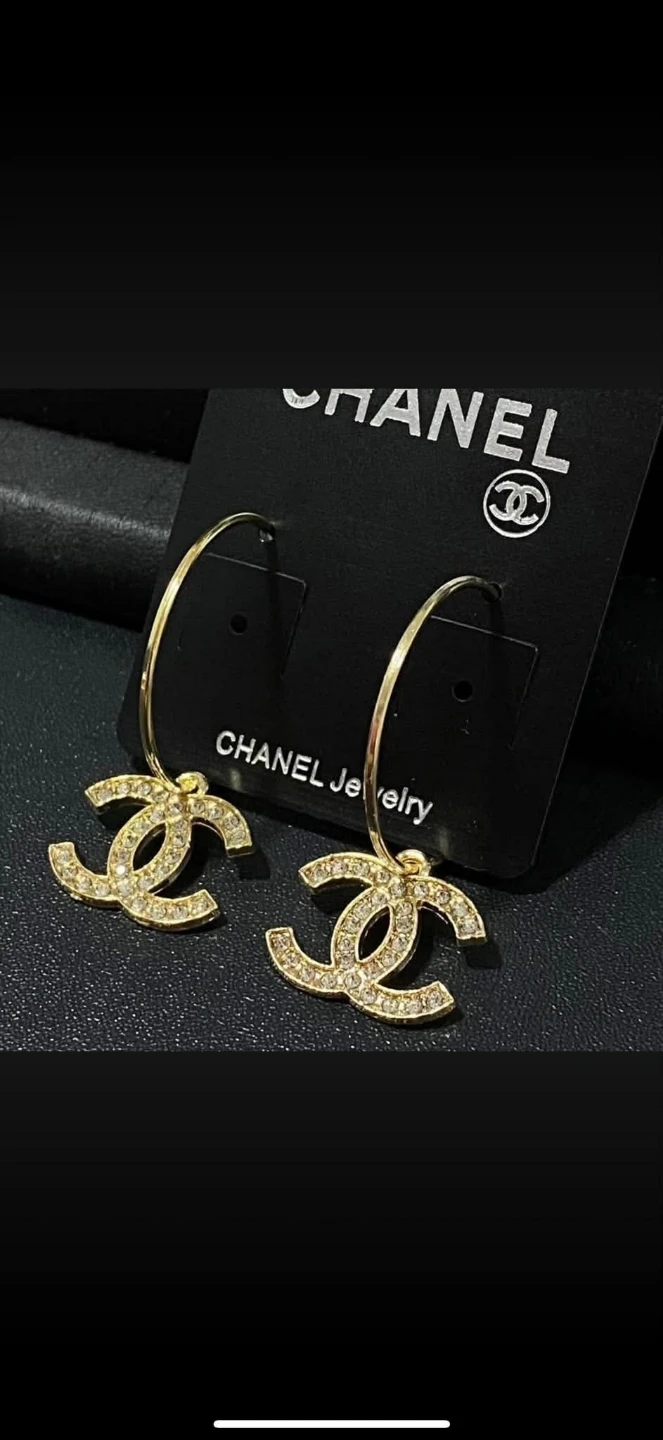 Assorted Designer Logo Hoop Earrings - photo 2