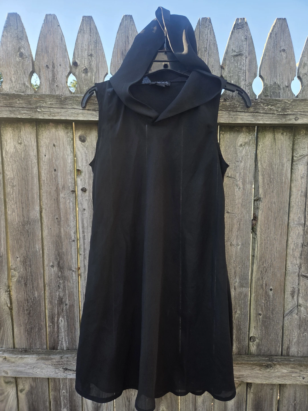 Limited Sleeveless Hooded dress Black XS