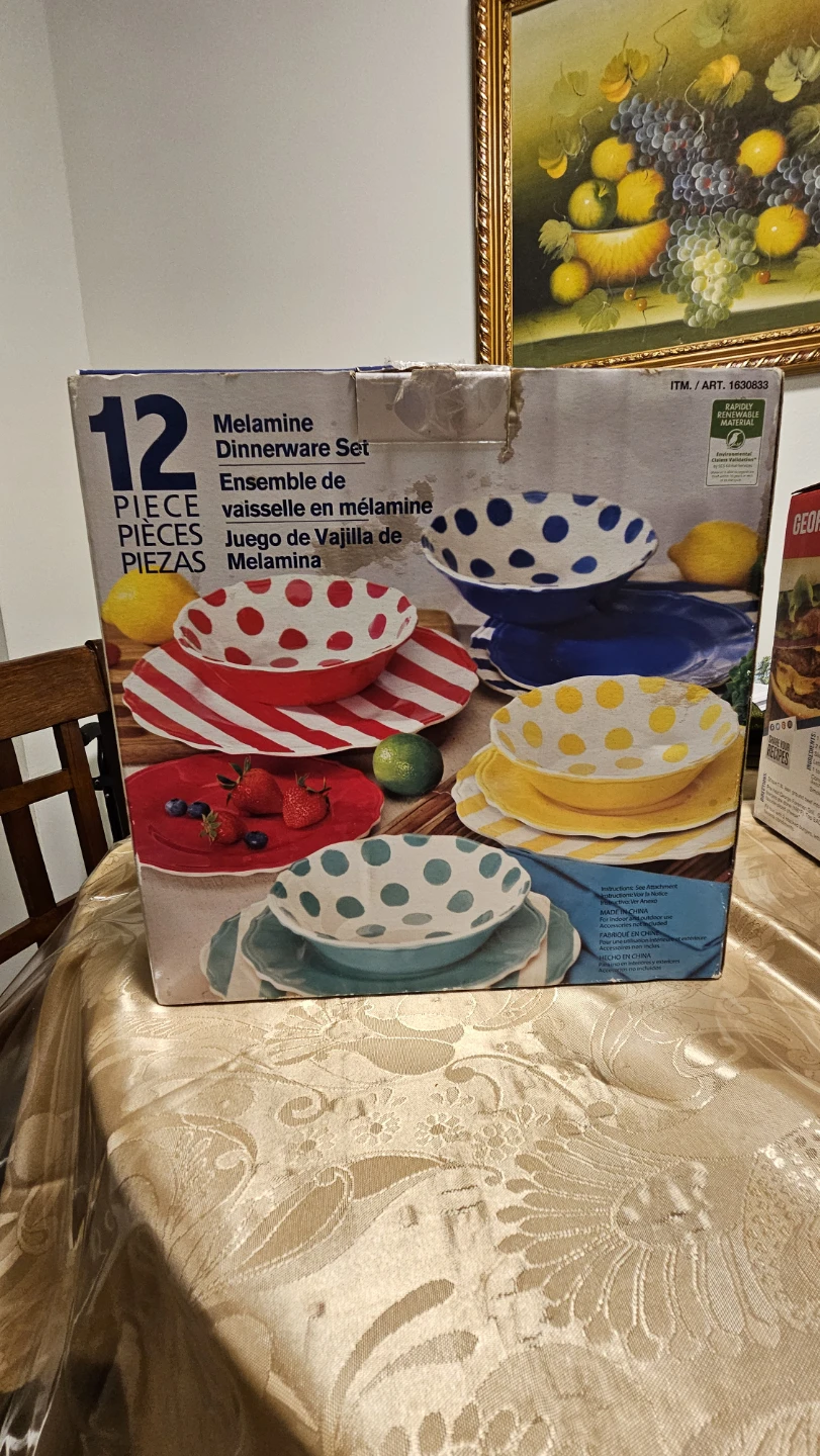 12-Piece Melamine Dinnerware Set