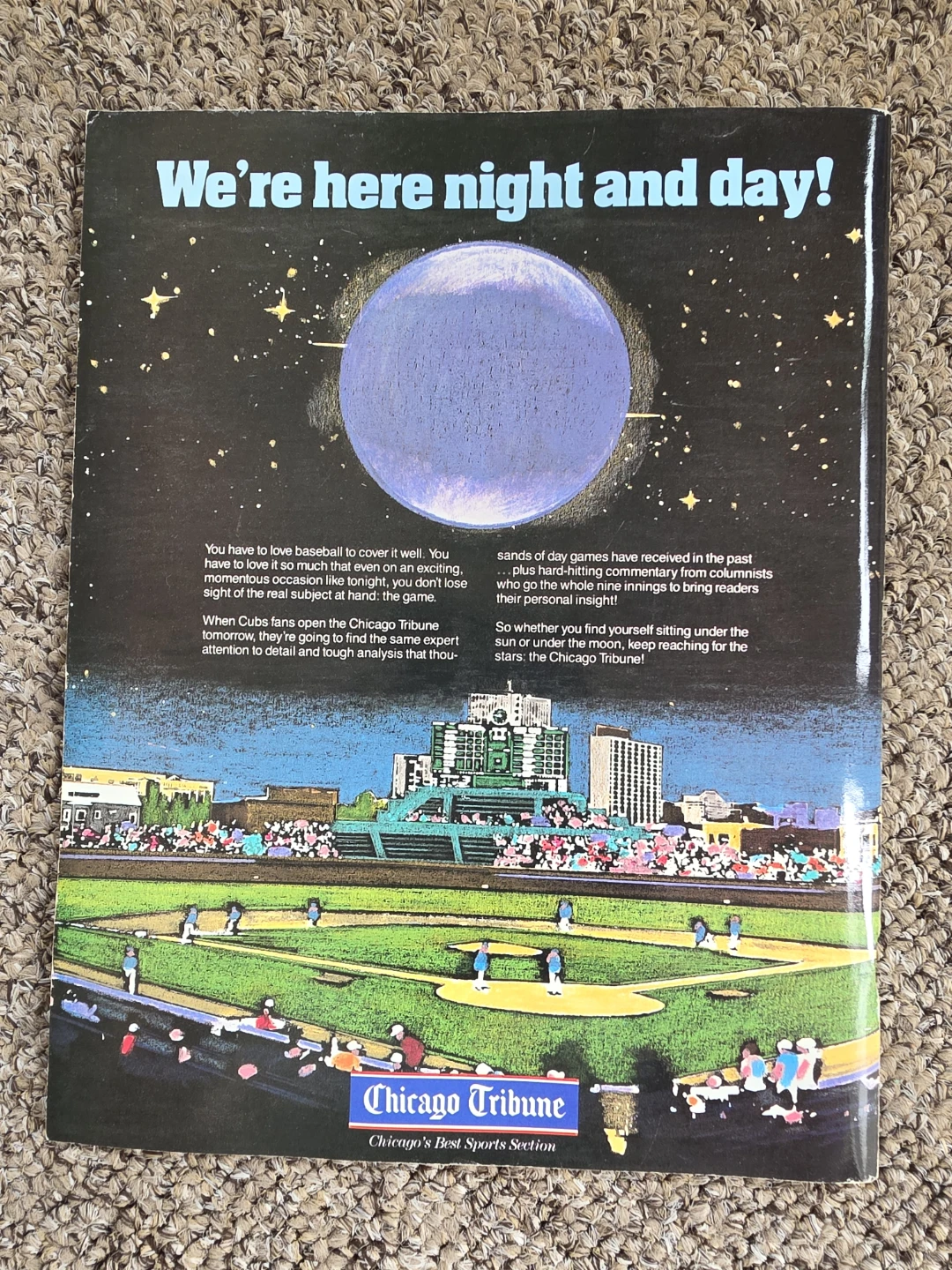 Wrigley Field First Night Game Commemorative Program - photo 2