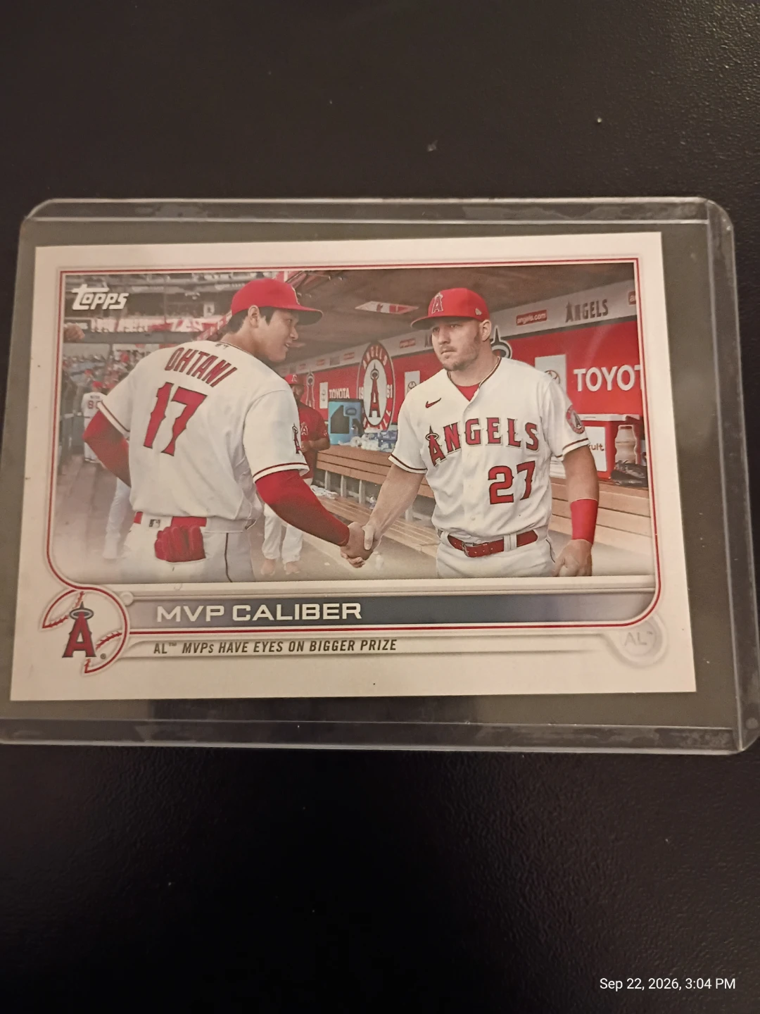 Topps Shohei Ohtani & Mike Trout MVP Caliber Card