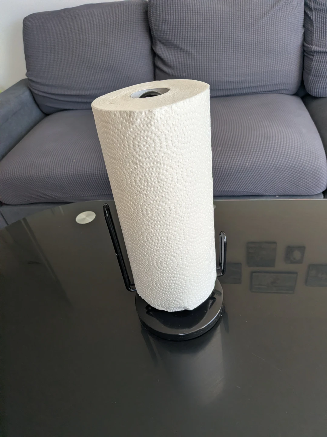 Black Metal Paper Towel Holder - photo 3
