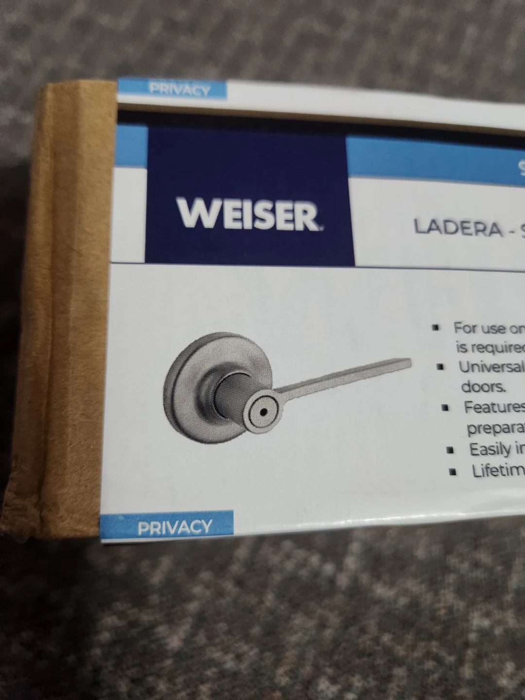 Weiser Ladera Privacy Lever - Satin Chrome - photo 3
