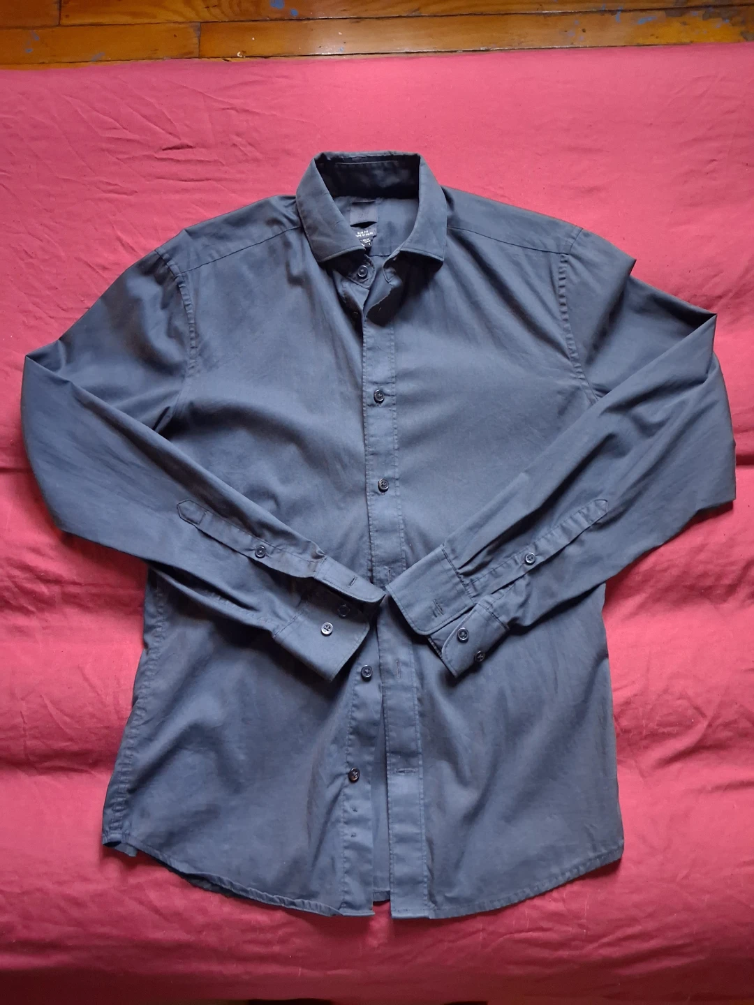 H&M Black Slim Fit Button-Down Shirt