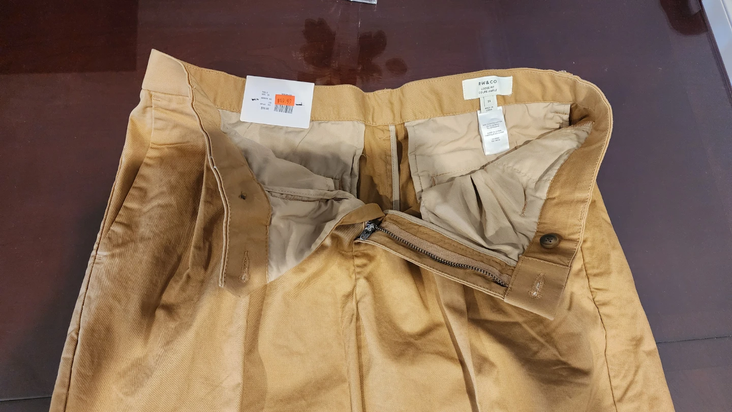 RW&CO Loose Fit Pants Tan Size 31 - photo 4