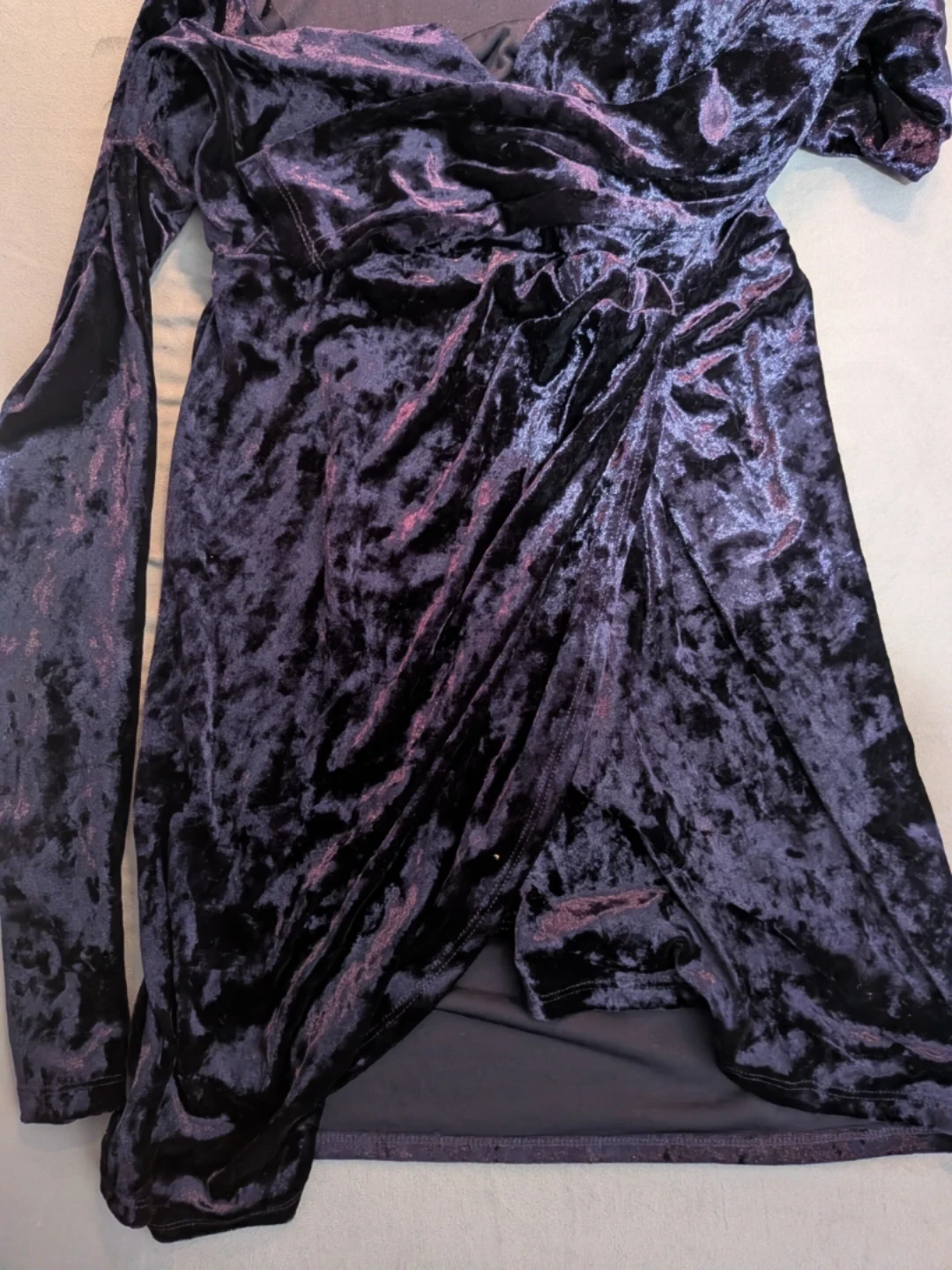 MNG Velvet Wrap Dress - Size 4 - photo 2