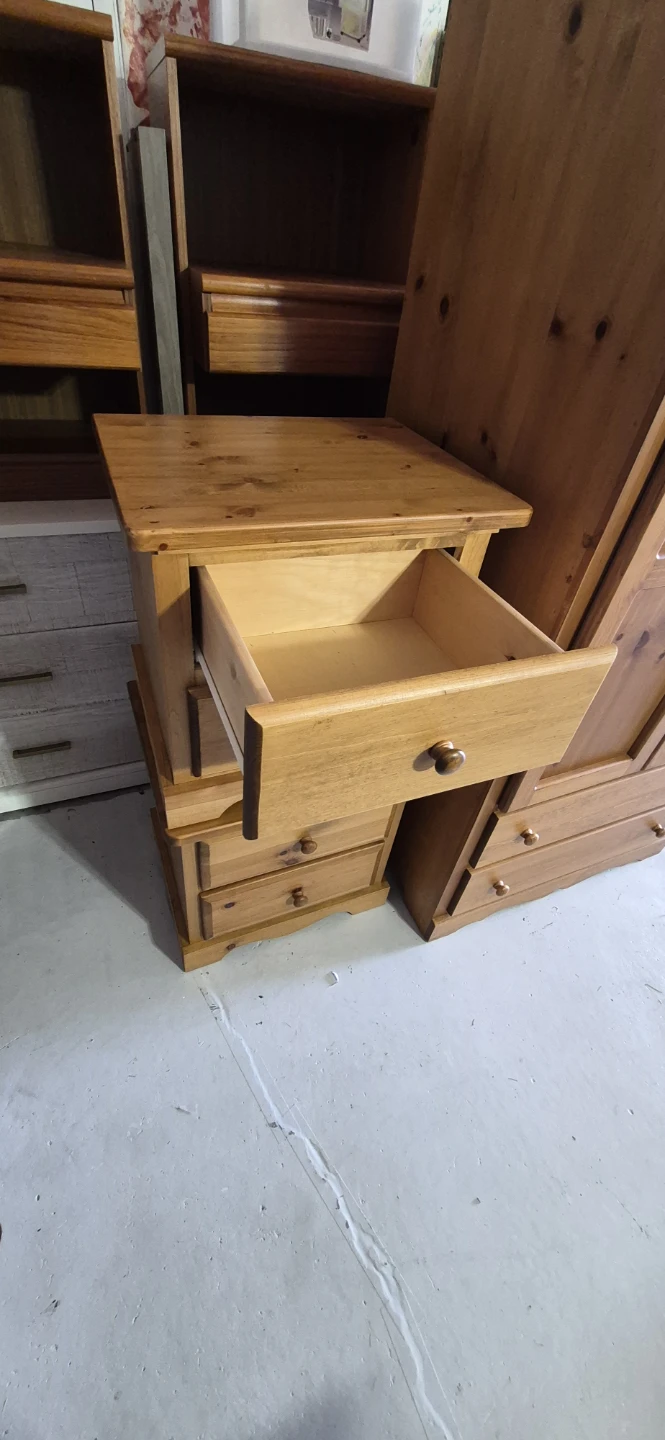 Solid Wood Armoire and Matching Bedside Tables - photo 2