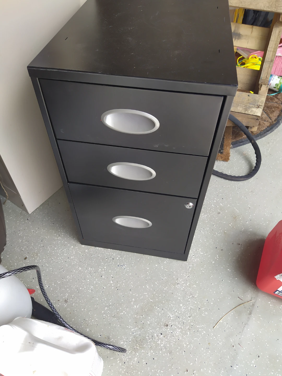 Black 3-Drawer Filing Cabinet