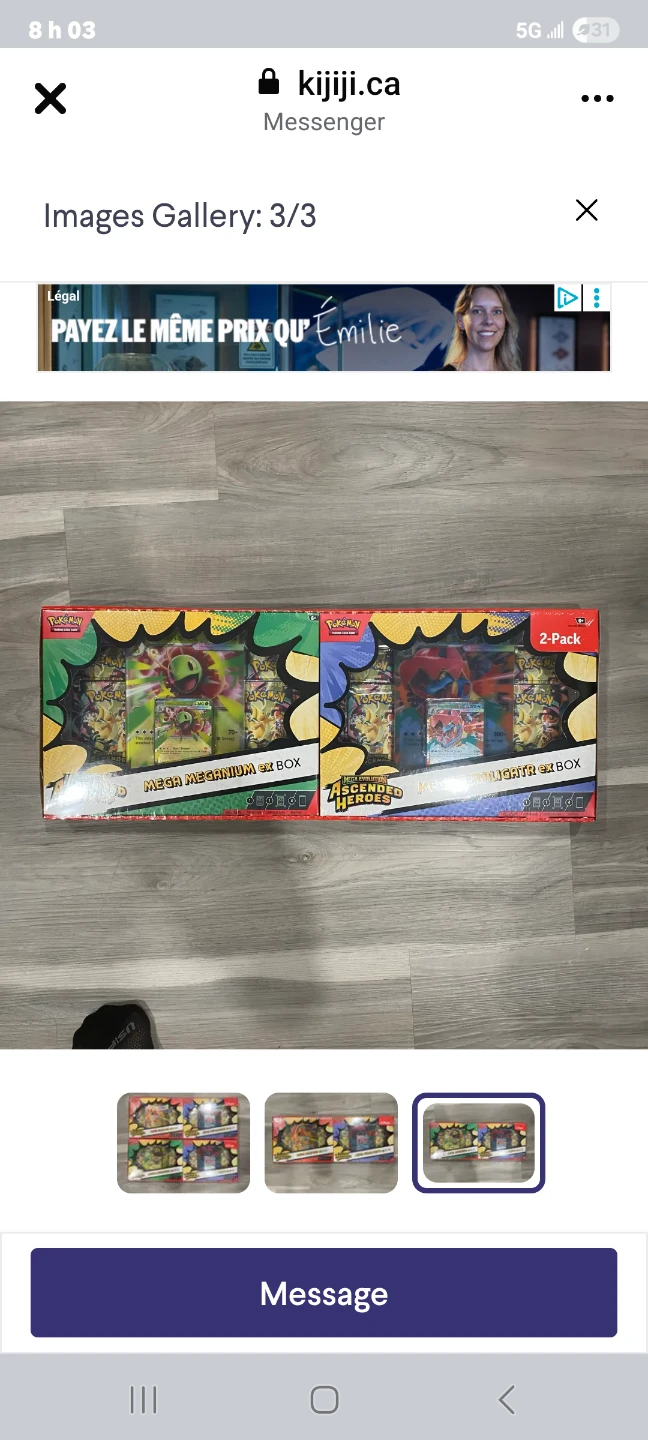 Ensemble de boîtes Pokémon Mega Evolution GX Ascended Heroes