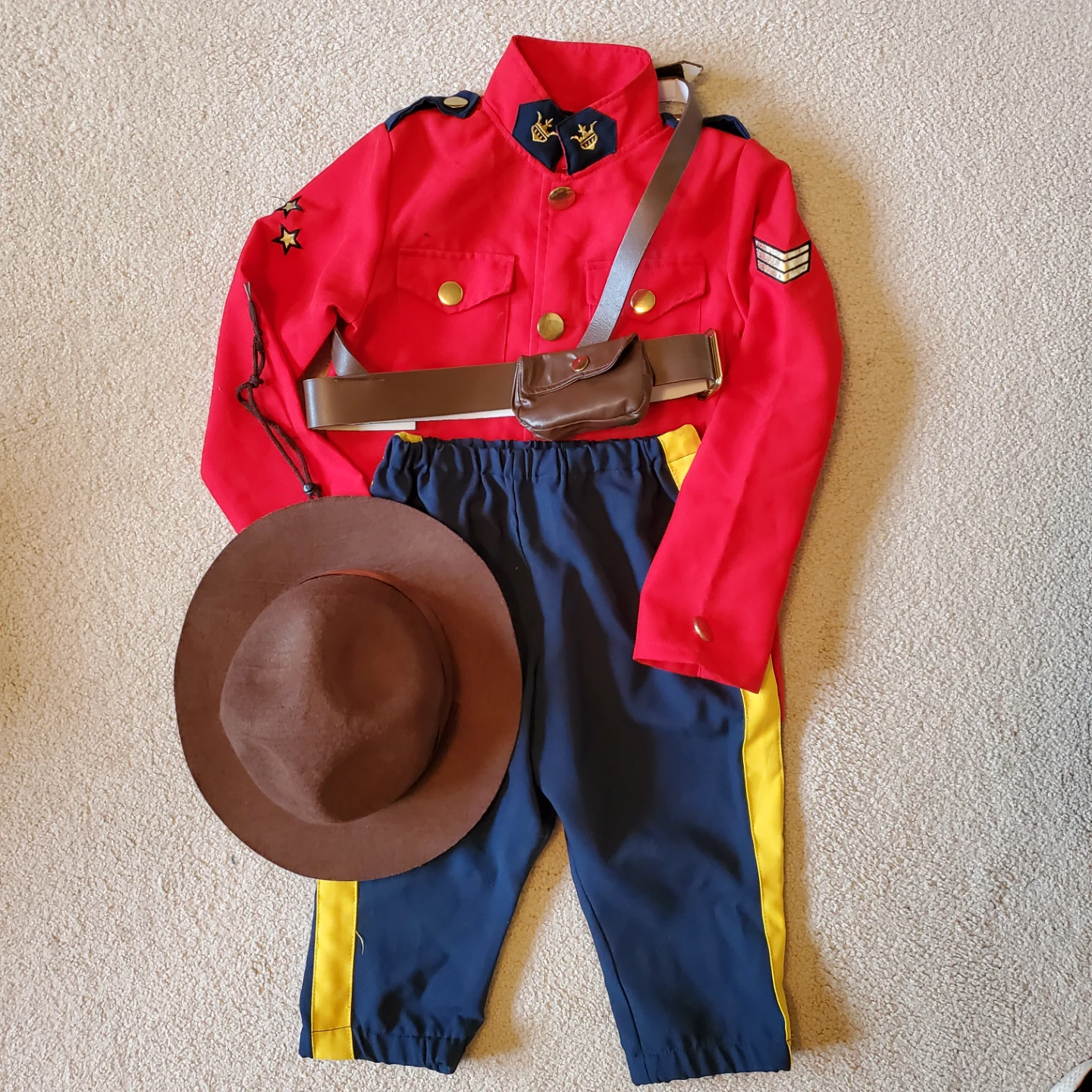 RCMP Mountie Uniform Costume for Children, 4-8years /Halloween