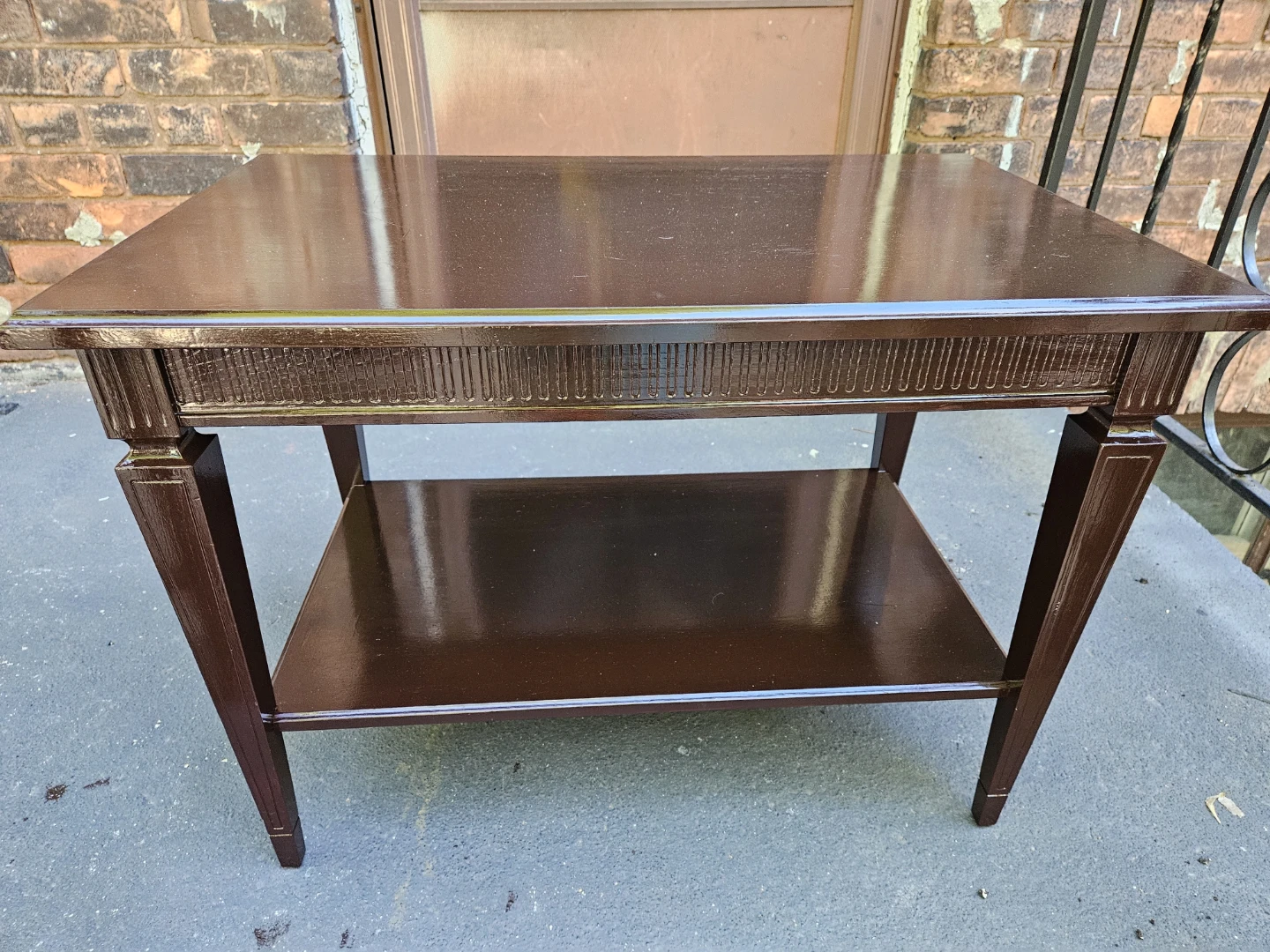 Dark Brown Wooden Side Table - photo 3