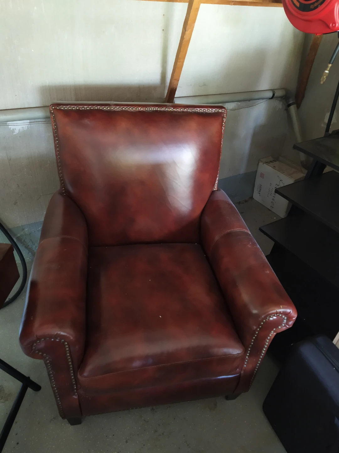 Classic Brown Leather Armchair
