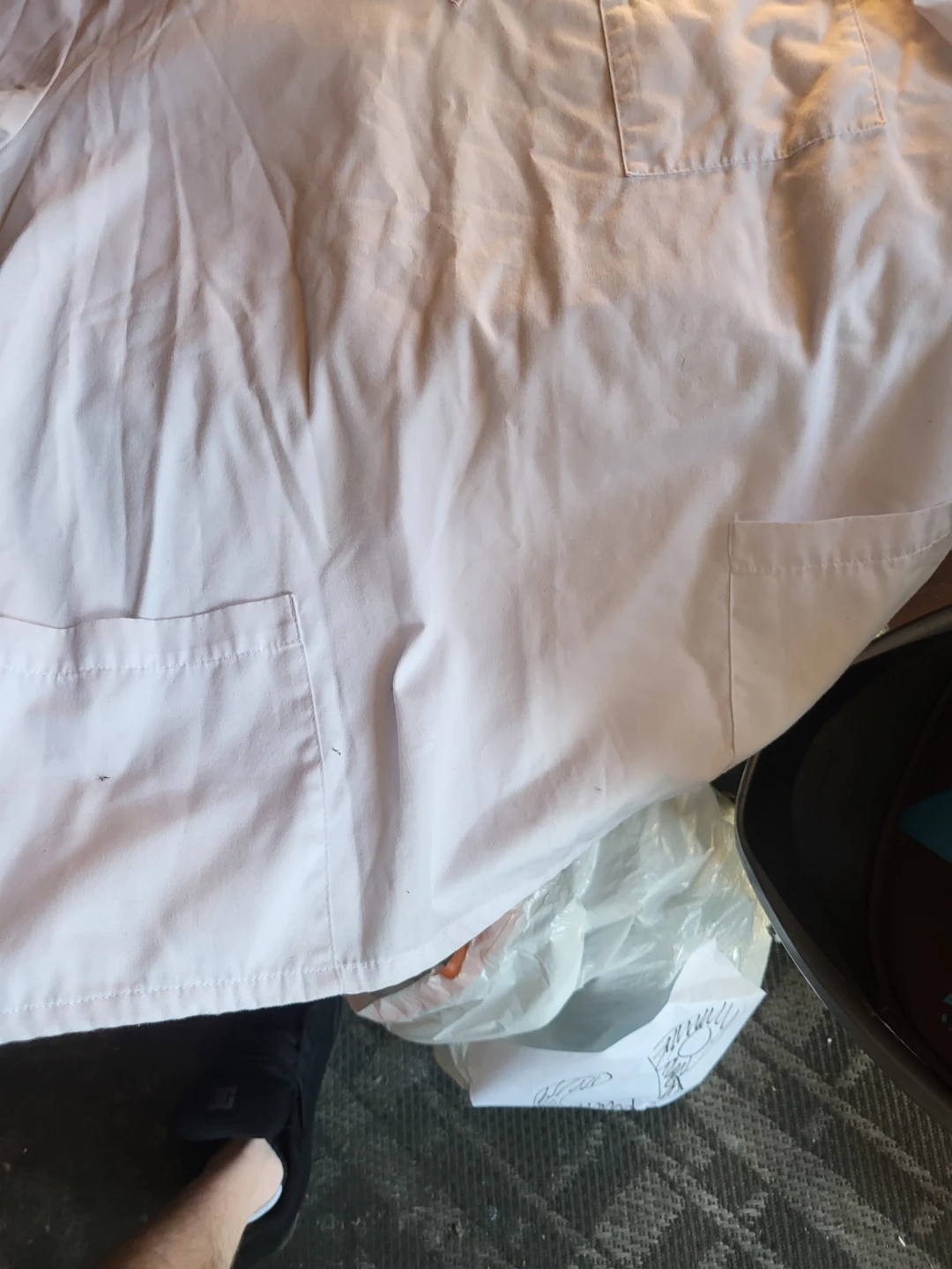 Meridian White Scrub Top Size M - photo 3