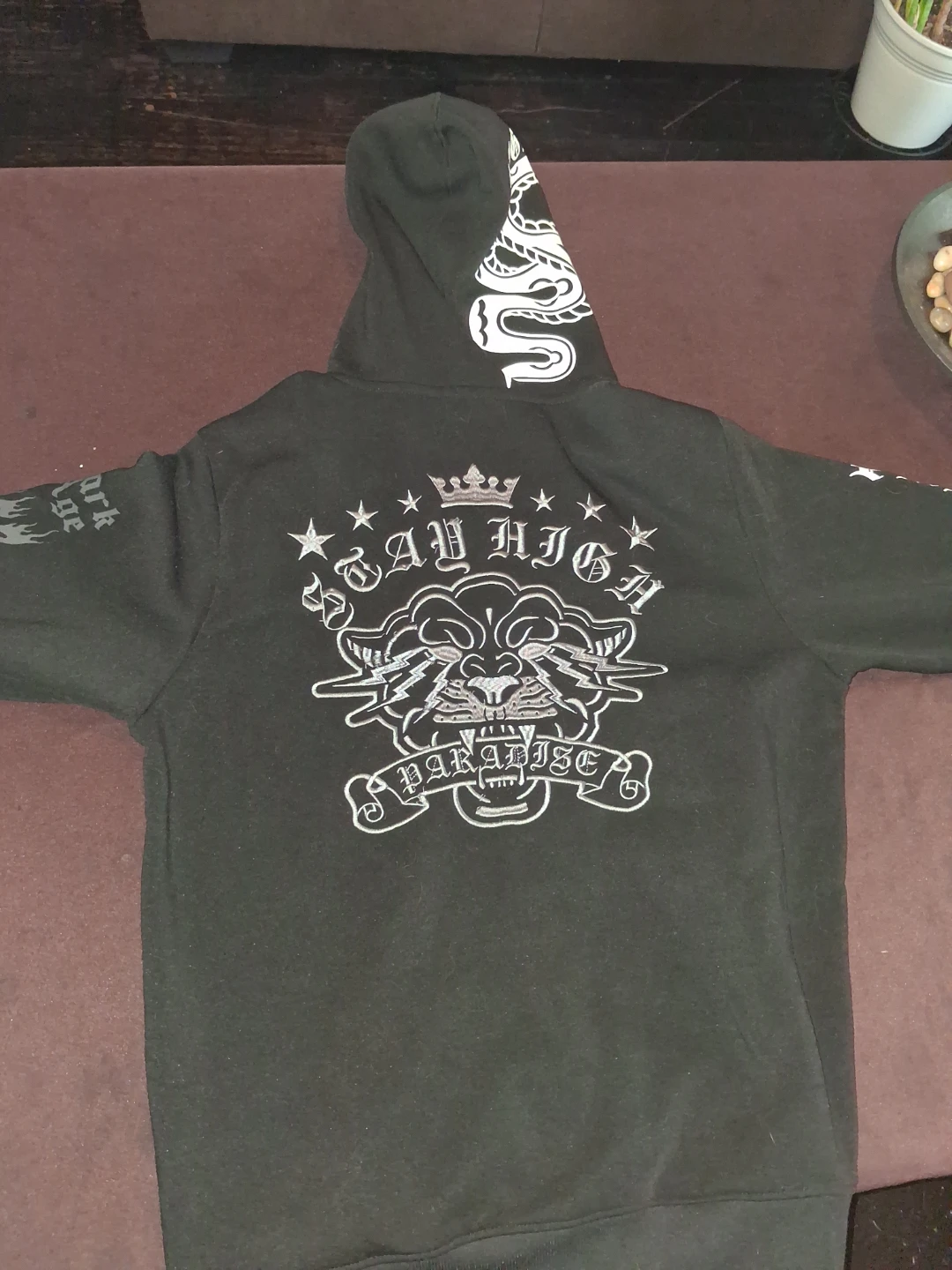 Rebel Minds Stay High Zip-Up Hoodie Black - photo 3