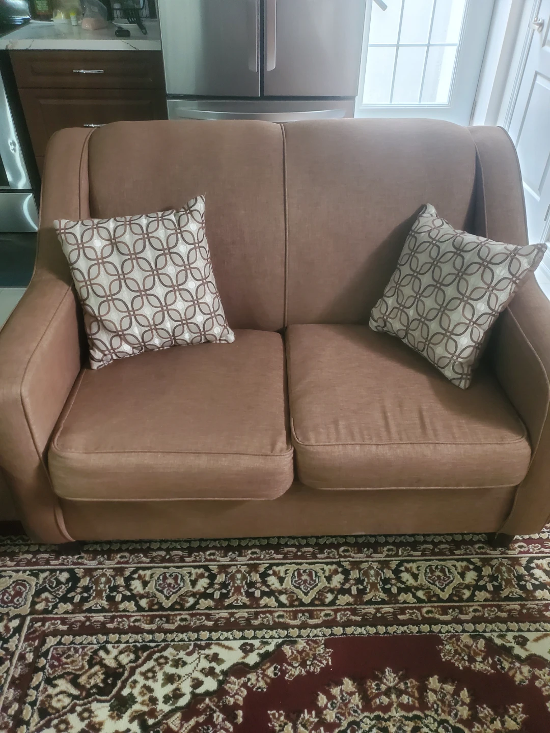 Brown Loveseat Sofa - photo 2