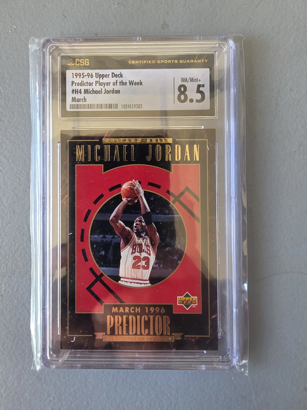 1995-96 Michael Jordan Upper Deck Predictor Card CSG 8.5