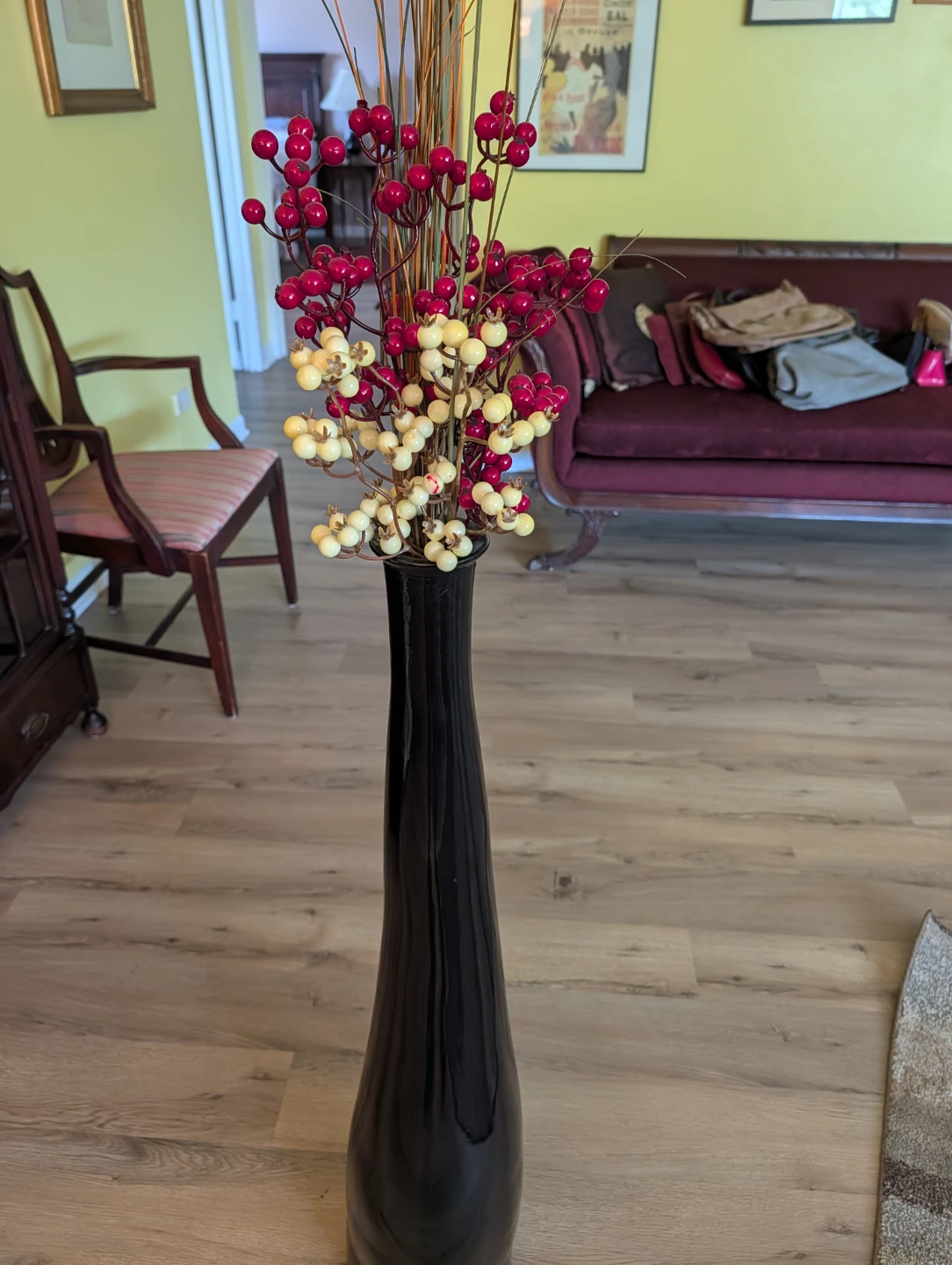 Decorative black vase