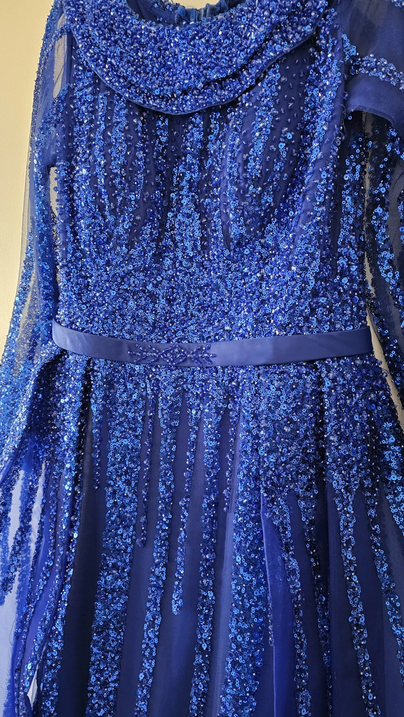 Royal Blue Sequin Evening Gown